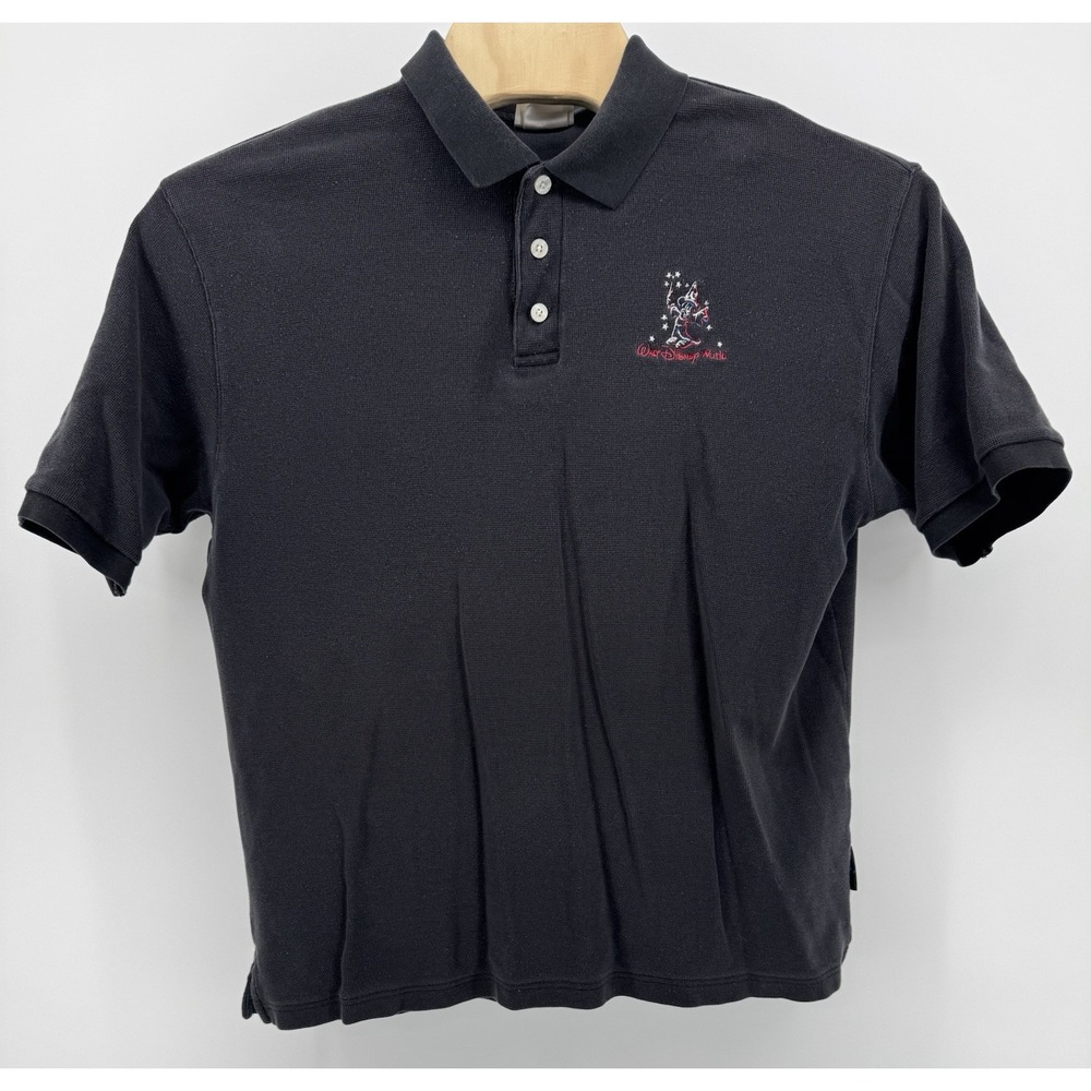 Vintage Walt Disney World Mickey Mouse Fantasia Embroidered Polo Shirt Size XL